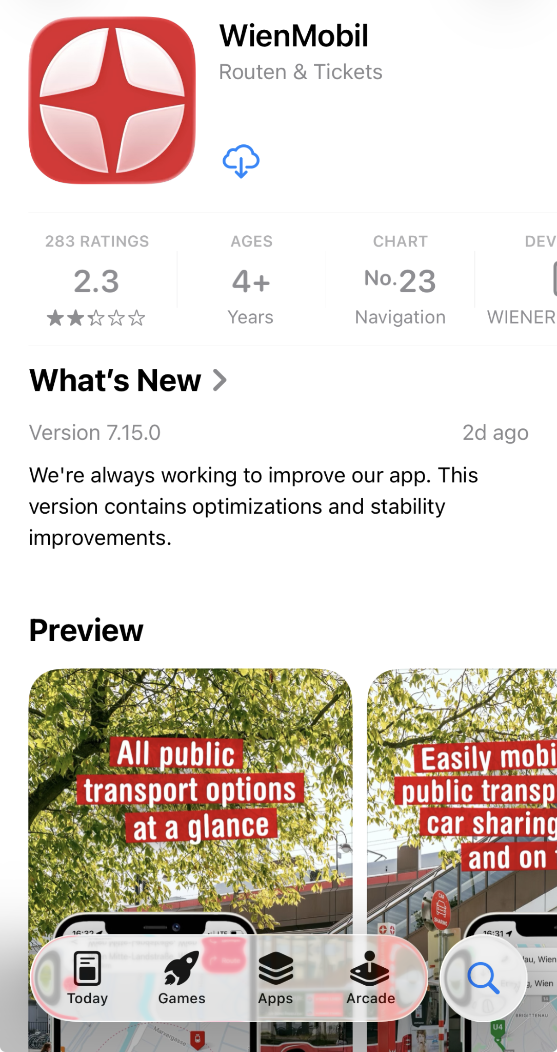 Public transport info